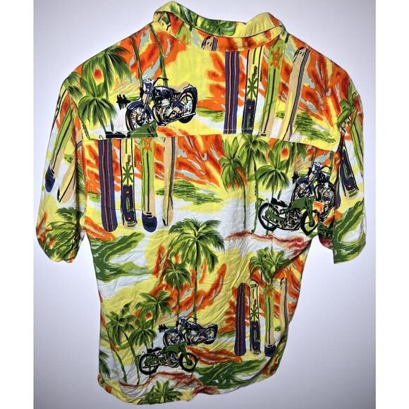 Vintage Thums Up Hawaii Shirt Men’s Small | Rayon Aloha Motorcycle Surfboard - Picture 3 of 7
